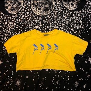 Yellow crop top